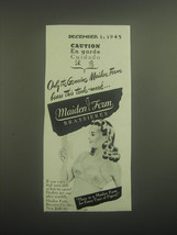 1945 Maidenform Bras Ad - Caution En Garde Cuidado Only the Genuine Maiden Form  - £14.78 GBP
