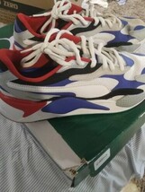 Puma RS-X3 Puzzle Mens Size 11 White Blue  - $706.52 MXN