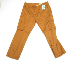 Mustard Tan Brown Cargo Hardwearing Unisex Cotton Chinos Jeans Trousers - £18.74 GBP