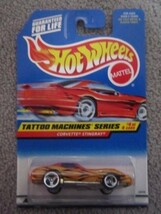 1997 Hotwheels #4of 4 Tattoo Machines Series Corvette Stingray - $1.97
