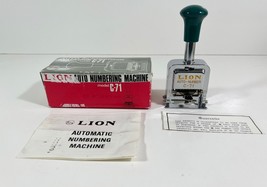 VINTAGE LION AUTO - NUMBER C-71 NUMBER MACHINE (SEE PHOTOS) - $5.94