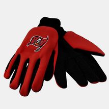 NFL Sport Utility Work Garden Gloves Adult Football Tampa Bay Buccaneers Red Blk - £8.39 GBP