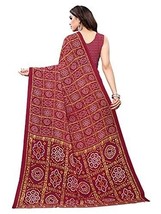 Women&#39;s Bandhani Printed Georgette Saree with Blouse Piece sari - £14.94 GBP