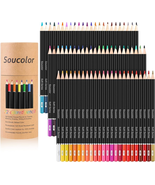 Soucolor 72-Color Colored Pencils for Adult Coloring Books, Soft Core, A... - $23.88 CAD