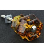 Set of 20 Vintage Antique Style Depression Glass Cabinet Knobs Amber Victorian - £85.78 GBP
