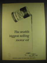 1963 Esso Extra Motor Oil Ad - The world&#39;s biggest selling motor oil - $18.49