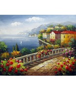 16x20 inches Mediterranean  stretched Oil Painting Canvas Art Wall Decor... - $55.49 CAD