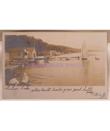 1906 Real Photo Silver Lake Sail Boats Perry NY Wyoming County Photograp... - $13.72 CAD
