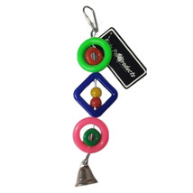 Hanging Plastic Rings, Squares &amp; Beads Bird Toy - $37.87