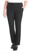 Hilary Radley Womens Pants Black Tummy Control Midrise Pockets Pull-On S... - $42.99