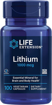 Life Extension Lithium 1000 mcg 100 capsules - $218.20 MXN