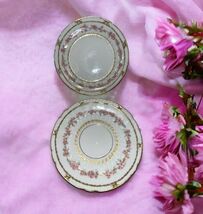 CH Field Haviland Limoges GDA France Pink Floral Gold Rim Bowl &amp; Under P... - $34.60