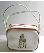 Childs Zebra Handbag Vinyl Strap Purse Bag Vintage NOS White Red Retro F... - £25.09 GBP