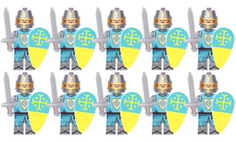 Medieval Castle Kingdom Knights Jerusalem Knights 10pcs Minifigure Lot - £14.29 GBP