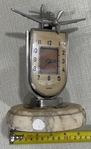 HUNGARIAN 1940&#39;s MOFEM  Clock, Trench Art Aluminum  Ju 87 STUKA- not functioning - £299.70 GBP