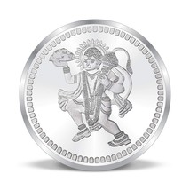 3 X Silver Coin  999 Pure  of Lord  Hanuman 10 gm ( Pack of 3 ) Free Shipping - £70.39 GBP