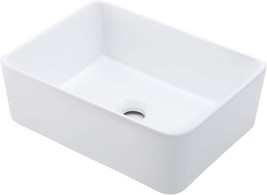 White Bathroom Sink Above Counter Porcelain Ceramic Small Sink Bowl,, Bv... - £66.95 GBP