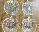 1950s Vintage Apple By Orchard Glass Apple-Shaped Blossom 4 Bowls For De... - $14.69