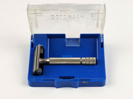 Vintage Gillette Suoer Speed Safety Razor silver tone with hard case - £17.83 GBP