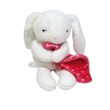 8" Carter's 2017 Bunny Rabbit Pink Security Blanket Stuffed Animal Plush Rattle - $37.05