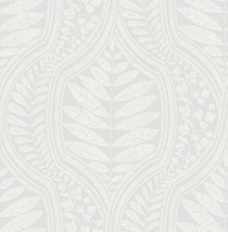 Scott Living Grey Foliate Peel &amp; Stick Wallpaper - £36.17 GBP