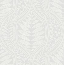 Scott Living Grey Foliate Peel &amp; Stick Wallpaper - £36.44 GBP