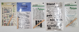 Packs of Scrapbooking Rub On Transfers Phrases Families Friends Nature L... - $10.00