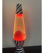 Lava Lamp 14&quot; Zebra Hot Pink Motion And Glitter Model #2XXX WORKS - $1,223.13 MXN
