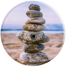 Beautiful Photo of Sea Rocks Stacked up on the Beach PopSockets Grip and Stand - £11.94 GBP