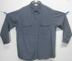 Field &amp; Stream (2XL) Long Sleeve Gray Button Down Vintage Cotton Flannel Shirt - £27.45 GBP