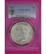 1922 P MS 63 Liberty Peace Silver Dollar PCGS Certified Graded Authentic... - $84.99