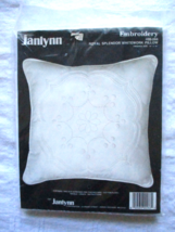 1987 Janlynn Embroidery Pillow Kit Royal Splendor Whitework 16&quot; Vintage NEW - £12.77 GBP