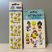 Vintage Sandylion Baby Looney Tunes Tweety Bird Prismatic &amp; Fuzzy Stickers - £15.84 GBP