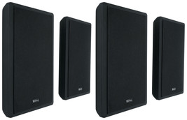 4 Rockville RockSlim Black Home Theater 5.25&quot; 240w Easy Wall Mount Slim ... - £180.20 GBP