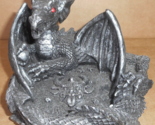 Killer Dragon Bacchus Fantasy Medieval Black Resin Ashtray Trinket Box R... - $19.79