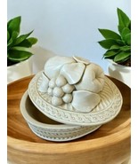 Vintage Fruit Adorned Heavy Jewelry Box  HandPainted Unique Rare 8” x 6”... - €105,45 EUR