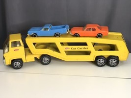 Vintage Tonka Auto Trasportatore Camion Acciaio Pressato Giallo W Fatto USA - $148.49