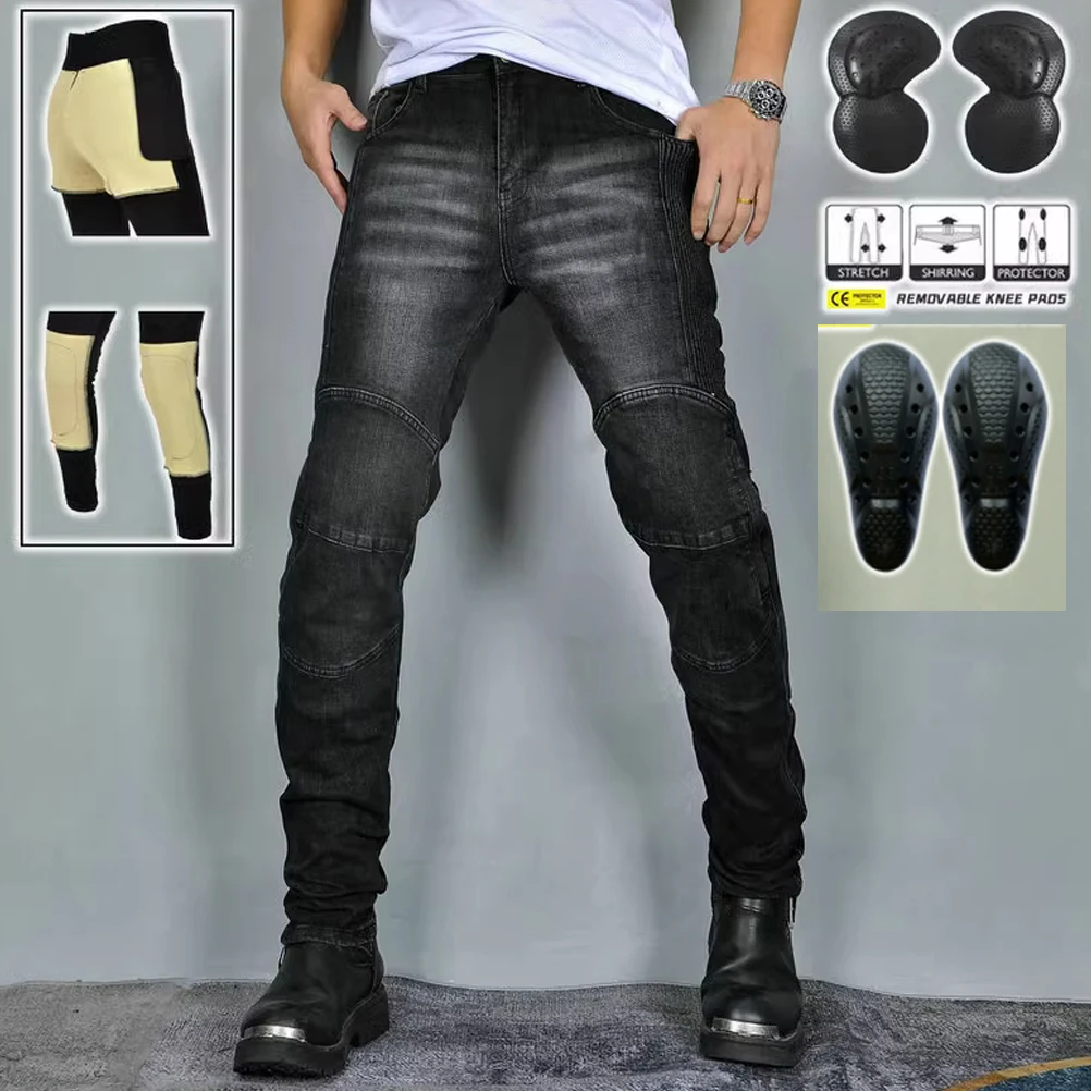 Aramid Reinforce Motorcycle Riding Pants for Men with 4 X Upgrade CE Arm... - $143.96