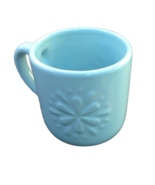 Vintage Double Nice Co. LTD Ceramic Coffee Mug Teal Flower Daisy Blue Em... - £8.16 GBP
