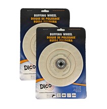 2 Pack Dico Cotton Medium Cushion Buffing Wheel #36 6&quot; 7000186 - $18.80