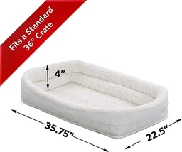 MidWest Bolster Pet Bed |  Beds Ideal for Metal Dog Crates | Machine Was... - $24.74
