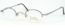 Vintage Top 10 951-9 GRAY-SILVER /BLACK Eyeglasses Glasses Frame 41-24-138mm - £52.07 GBP