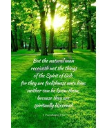 POPULAR BIBLE VERSE SCRIPTURE1 CORINTHIANS &quot;BUT THE NATURAL MAN RECIEVET... - £6.32 GBP