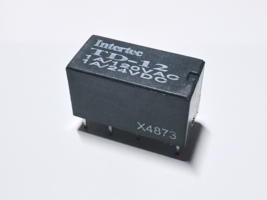 TD-12 INTERTEC PCB Signal Relay 12VDC DPDT 1A 120VAC/24VDC Sealed 8-Pin - $8.50