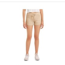 No Boundaries Juniors Ribbed Tie Waist Dorm Shorts Size XXL (19) Earth Khaki NEW - £9.74 GBP