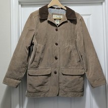 Vintage L.L. Bean Women’s Corduroy Barn Chore Coat Tan Brown Collar L Pe... - $2,169.86 MXN