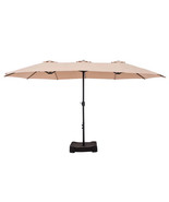 Nyasia 15&#39; x 9&#39; Premium Rectangular Market Umbrella with Sturdy Base for... - $206.99+