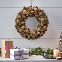 Bohannon 18.5&quot; Pine Cone Unlit Artificial Christmas Wreath - £55.39 GBP