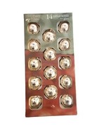 14 Glass Ball Christmas Ornaments Shiny Silver 2.25&quot; Holiday Time Rauch ... - £11.51 GBP