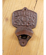 Cast Iron Beer O&#39; Clock Beer Soda Bar Bottle Opener Wall Mounted Rustic ... - €8,63 EUR